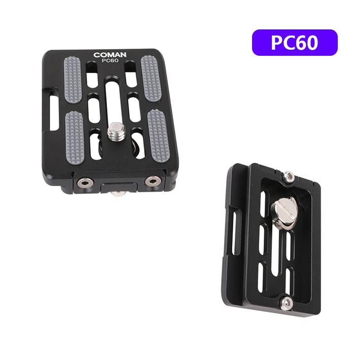 科漫 Coman PC50 PC60 A30 A40雲台專用快拆板 5cm 6cm 公司貨 防偏移檔片設計-規格圖2