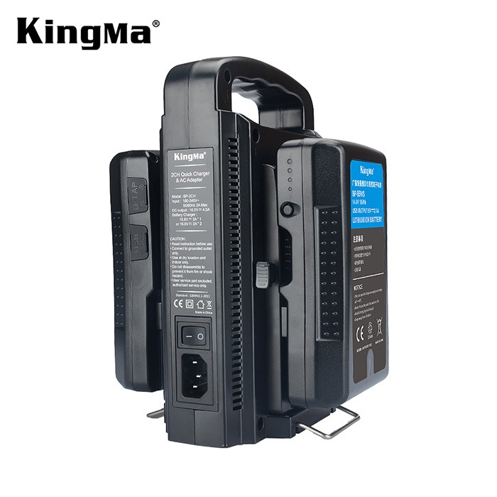 KingMa BP-2CH V掛雙充座 公司貨 BP-95WS BP-150WS BP-190WS 手持直立式 雙槽-細節圖3