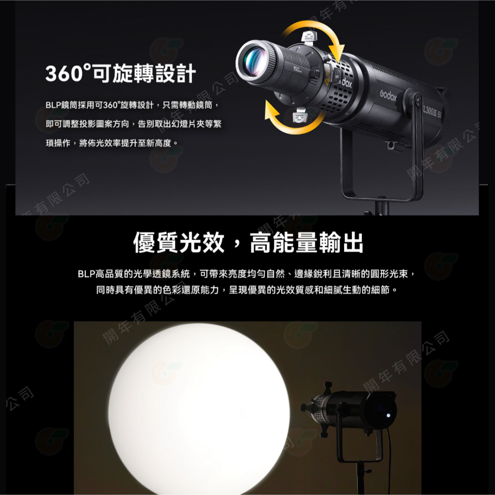 神牛 Godox BLP 保榮卡口 LED燈 持續燈 專用 投影筒 公司貨 可調焦 標配85mm鏡頭 投影器 投影鏡頭-細節圖3