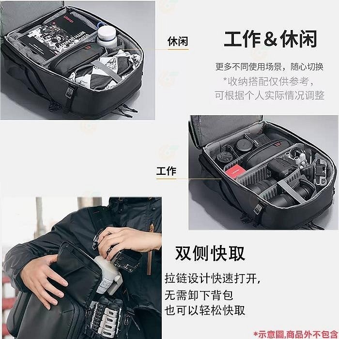 Ulanzi BP10 25L 防護硬殼雙肩後背相機包 快取 防潑水 可擴充 可放 單眼 鏡頭 腳架 約2機6鏡-細節圖7