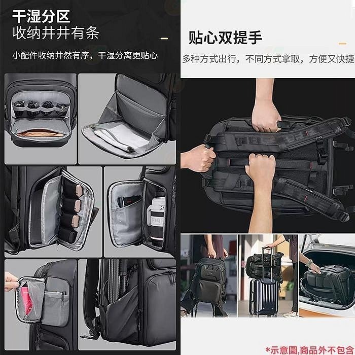 Ulanzi BP10 25L 防護硬殼雙肩後背相機包 快取 防潑水 可擴充 可放 單眼 鏡頭 腳架 約2機6鏡-細節圖8