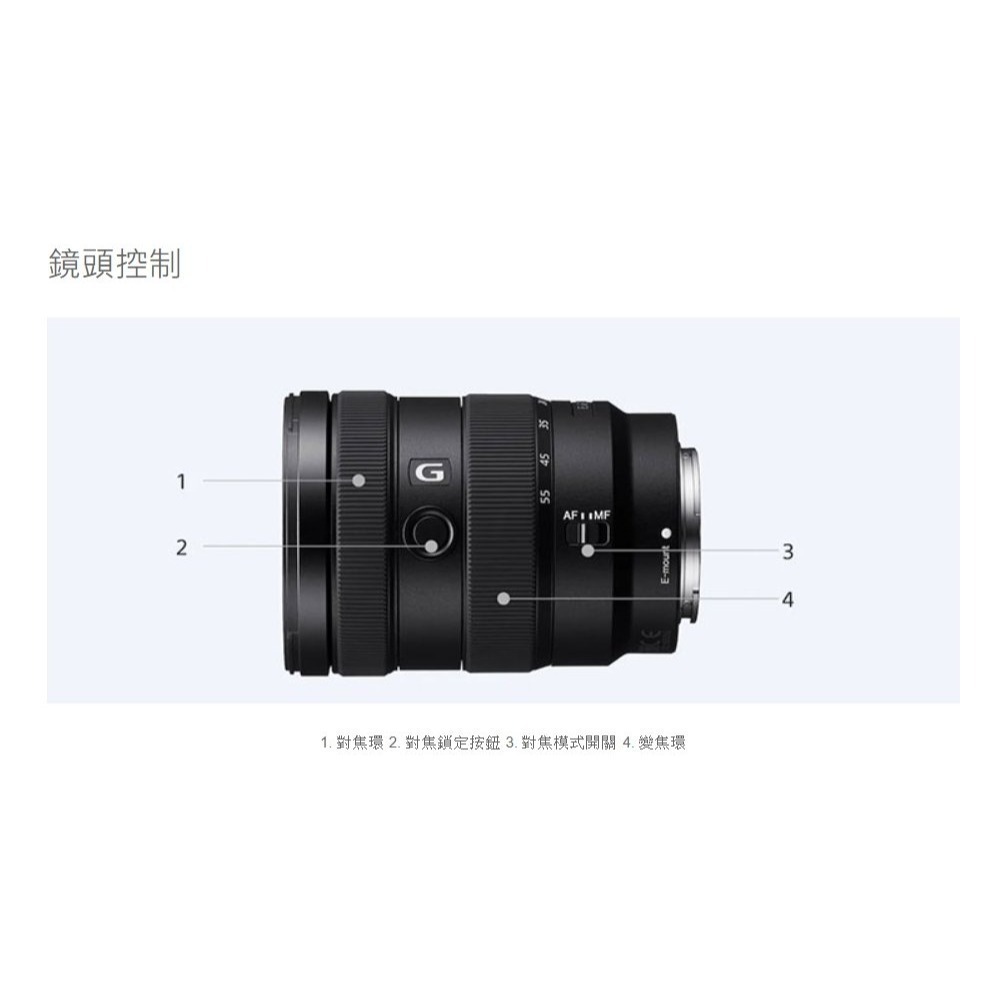 送註冊禮 SONY SEL1655G E 16-55mm F2.8 G APS-C E 接環標準鏡頭 公司貨-細節圖6