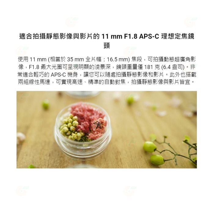 SONY SEL11F18 E 11mm F1.8 大光圈超廣角定焦鏡頭 台灣索尼公司貨 APS-C E接環-細節圖2