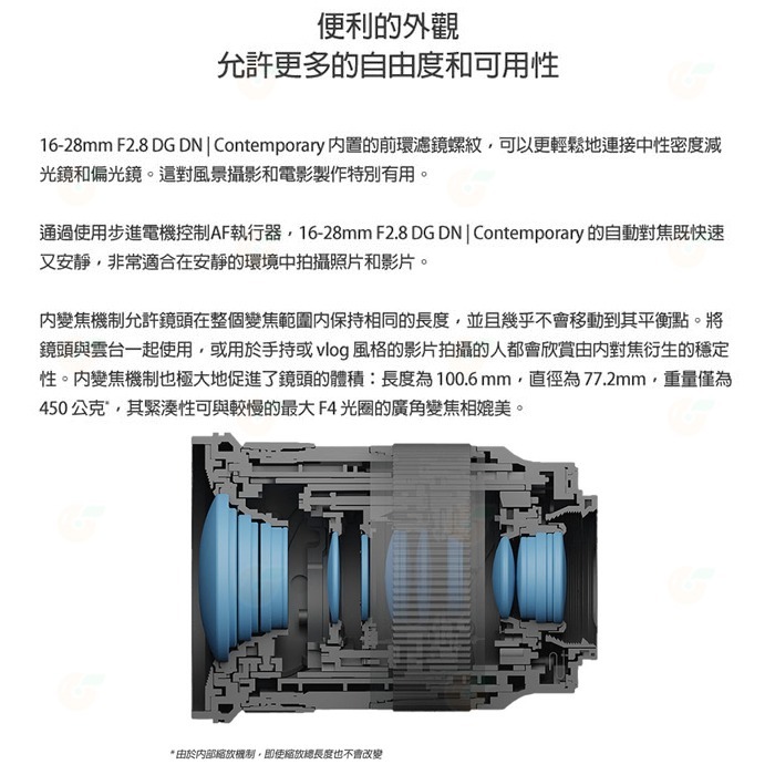 SIGMA 16-28mm f2.8 DG DN 超廣角鏡頭 恆伸公司貨 16-28 適用 SONY E-細節圖4