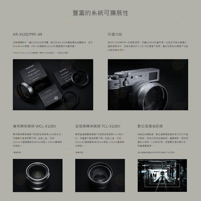 🔥 富士 FUJIFILM fuji X100VI 大光圈類單眼相機 文青復古外型 恆昶公司貨 人像攝影 街拍-細節圖8