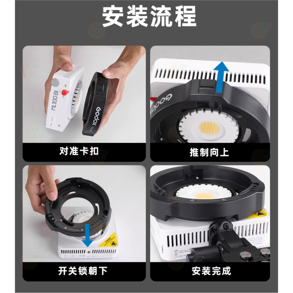 神牛 Godox ML-GB 神牛卡口轉保榮卡口 轉接環 公司貨 適 ML60IIBi ML100Bi AD300Pro-細節圖3