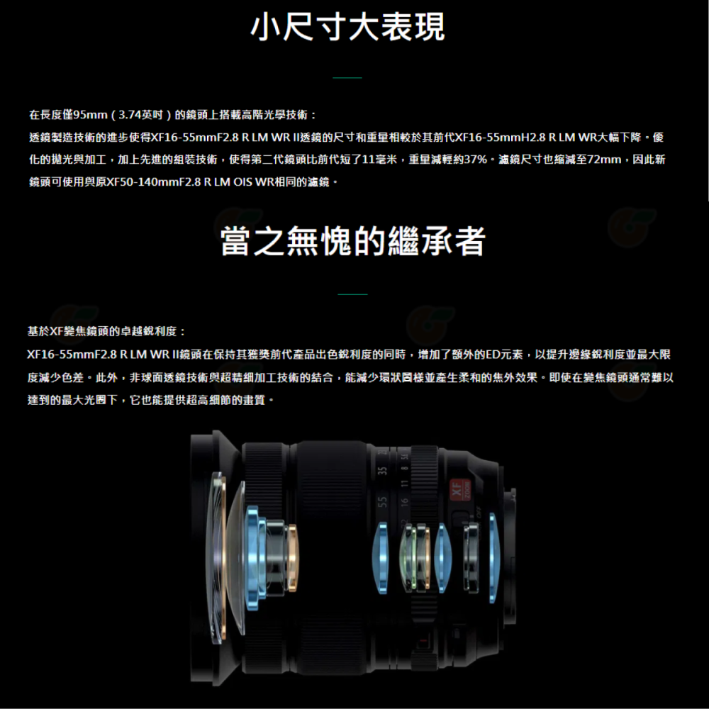 富士 Fujifilm XF 16-55mm F2.8 R LM WR II 二代 標準 恆昶公司貨 平輸 16-55-細節圖3