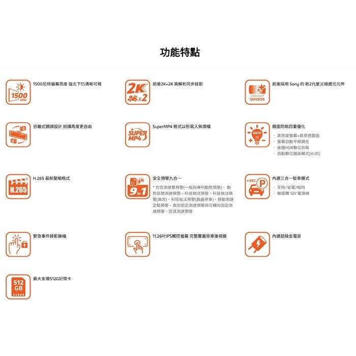 送128G卡 Mio R880WD 後視鏡型行車記錄器 分離式雙鏡頭 前後2K 同步錄影 Sony 新2代星光級-細節圖6