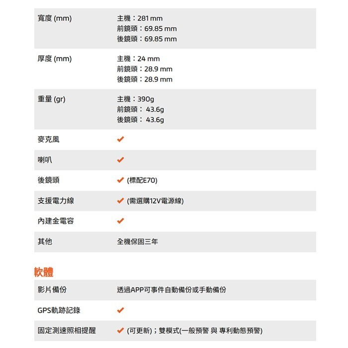 送128G卡 Mio R880WD 後視鏡型行車記錄器 分離式雙鏡頭 前後2K 同步錄影 Sony 新2代星光級-細節圖8