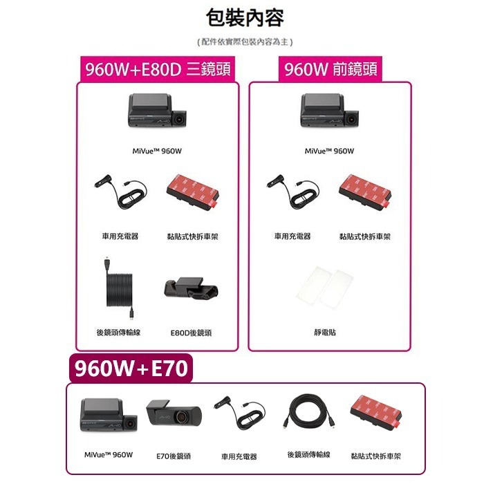 附記憶卡 Mio 960WD 960W3 960W E80D E70 三鏡頭 雙鏡 前後鏡頭 行車紀錄器 公司貨 GPS-細節圖10