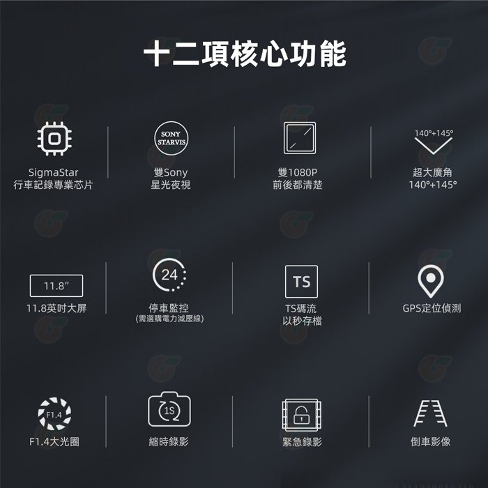 PAPAGO Ray CP Power 雙Sony 星光夜視電子後視鏡 行車紀錄器 公司貨 測速提醒 倒車顯影 GPS-細節圖4