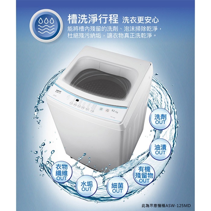 送好禮 含拆箱定位+舊機回收 台灣三洋 SANLUX ASW-100MD 單槽 洗衣機 10kg 智慧控制 金級省水-細節圖4