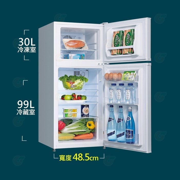 含拆箱定位+舊機回收 台灣三洋 SANLUX SR-C130BV1 變頻雙門 電冰箱 129L 公司貨 省電 能效1級-細節圖6