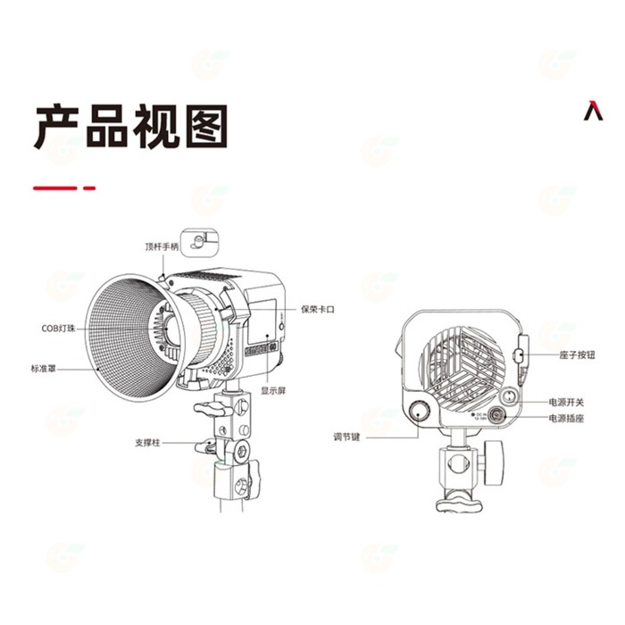 愛圖仕 Aputure Amaran COB 60D S 白光聚光燈 公司貨 LED持續燈 補光燈 棚燈 攝影 60DS-細節圖4