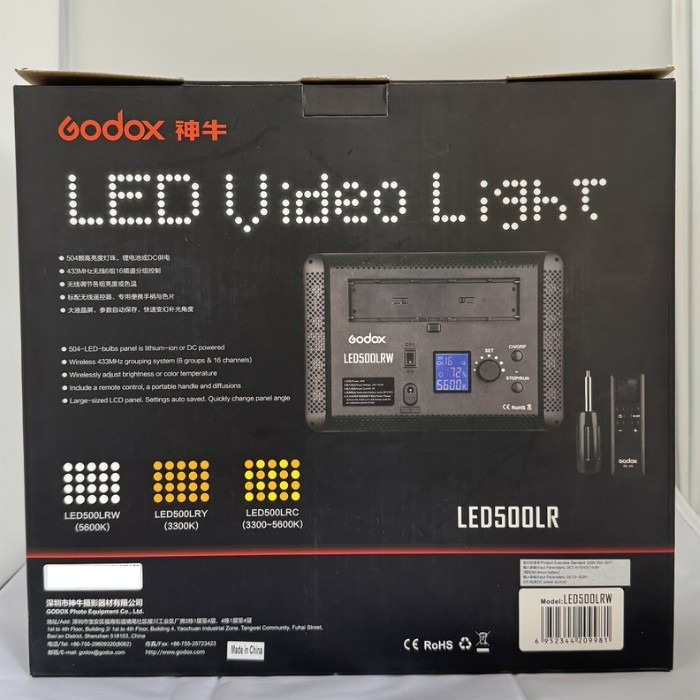 💥庫存出清 Godox LED500LRW 白色溫LED燈 公司貨 504顆白燈珠 持續燈 補光燈 外拍燈 太陽燈-細節圖3