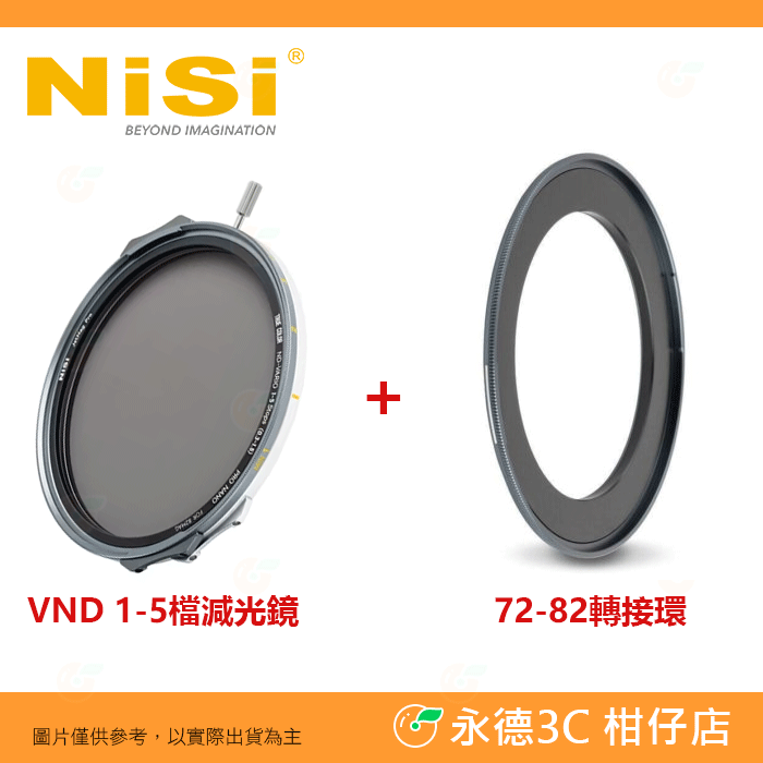 VND 1-5檔減光鏡+72-82轉接環