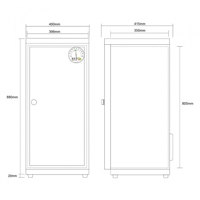 寶藏閣 PATRON GH-106 指針式電子 小型 防潮箱 110公升 5年保固 鋼製隔板 適用相機 台灣製-細節圖10