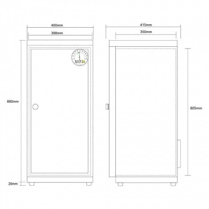 送活動禮 寶藏閣 PATRON GH-106 指針式電子 小型 防潮箱 110公升 5年保固 鋼製隔板 適用相機 台灣製-細節圖10