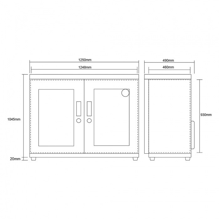 送好禮 寶藏閣 PATRON GH-516 指針式電子大型 防潮櫃 516L 5年保固 三段濕度調整 相機 收藏 台灣製-細節圖10