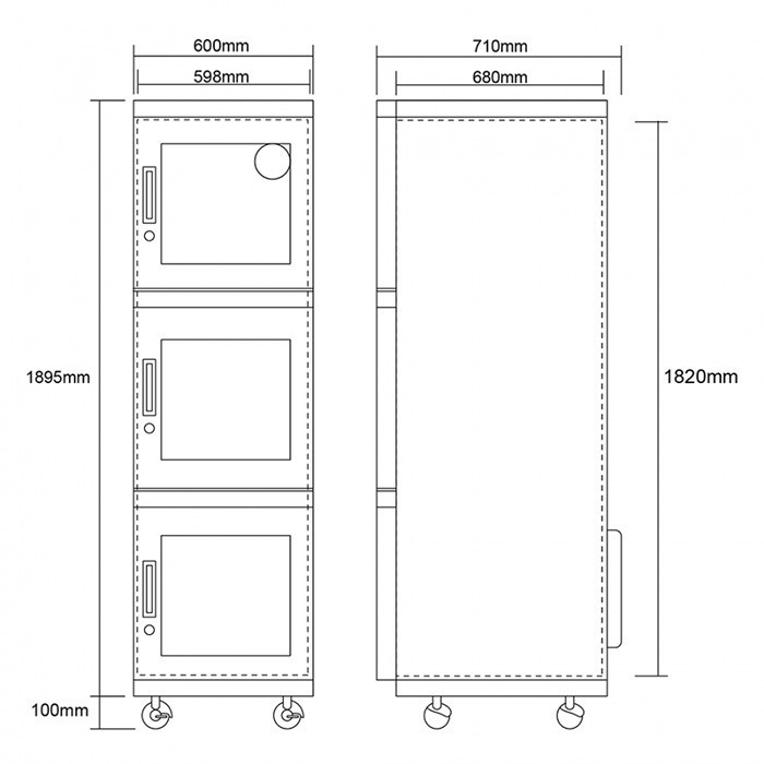 寶藏閣 PATRON GH-760 指針式電子大型 防潮櫃 740L 5年保固 三門 適用相機 鏡頭 書 台灣製-細節圖10