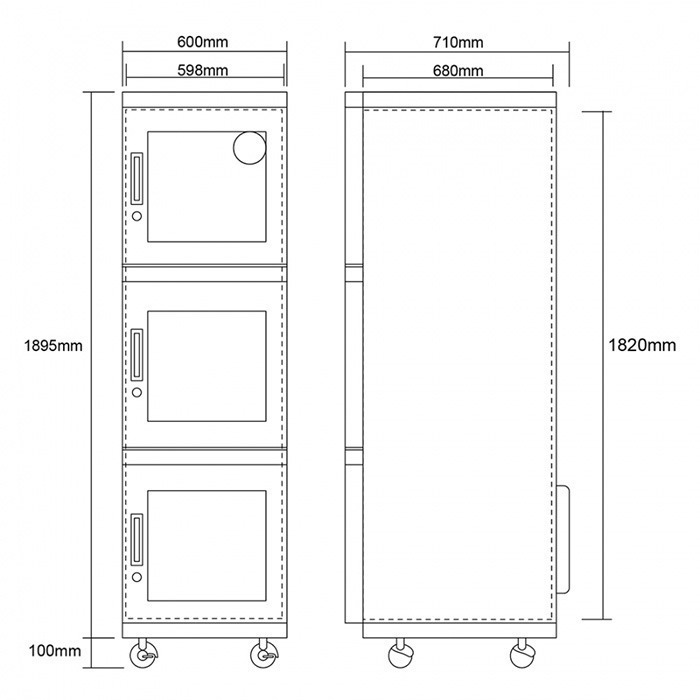 送活動禮 寶藏閣 PATRON GH-760 指針式電子大型 防潮櫃 740L 5年保 三門 適用相機 鏡頭 書 台灣製-細節圖10
