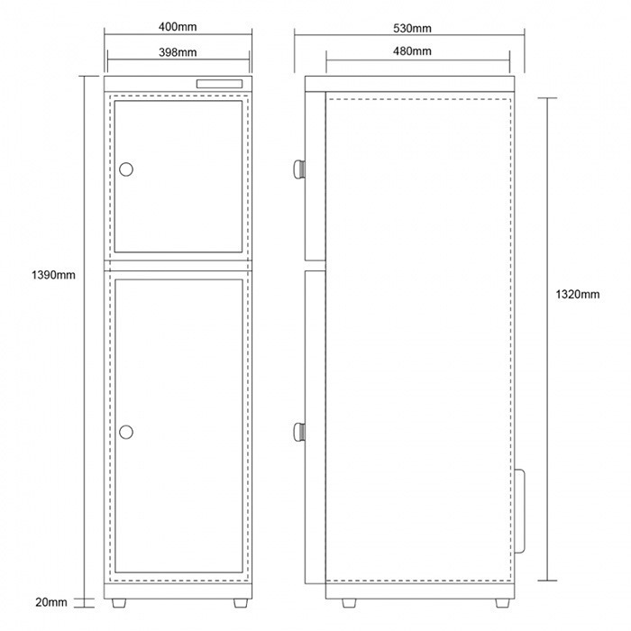 寶藏閣 PATRON AH-250 LED 數字顯示 中型電子防潮箱 252L 5年保 相機 收藏 書籍 台灣製-細節圖10