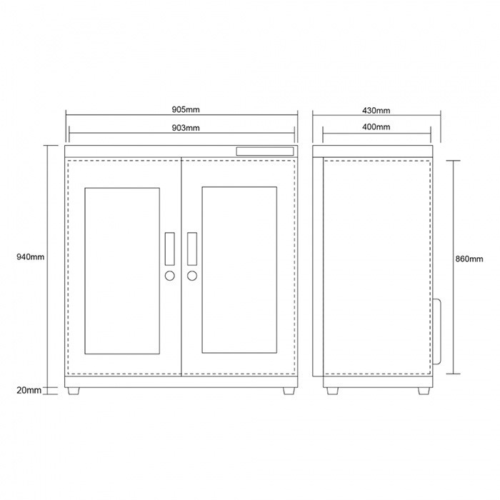 寶藏閣 PATRON AH-308 AH-308C AH-308M LED 數字顯示 中型電子防潮箱 310L-細節圖10