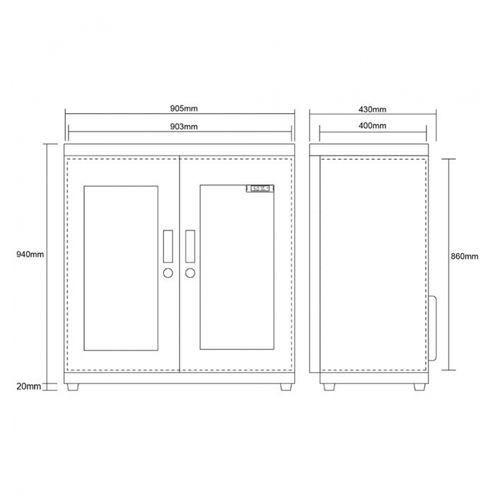 寶藏閣 PATRON LCS-308 LCS-308C 電子中型 防潮箱 LED照明 310L LCD 5年保固-細節圖9