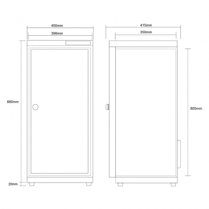 寶藏閣 PATRON AH-106D2 雙濕度 電子小型 防潮箱 110L 5年保固 適用相機 收藏 食品 書 台灣製-細節圖10