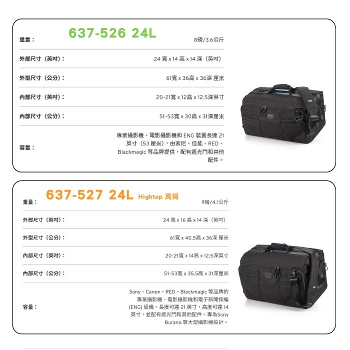 天霸 TENBA Cineluxe v2 637-526 637-527 24L 二代 戲影 高頂 肩背包 相機包 高筒-細節圖6