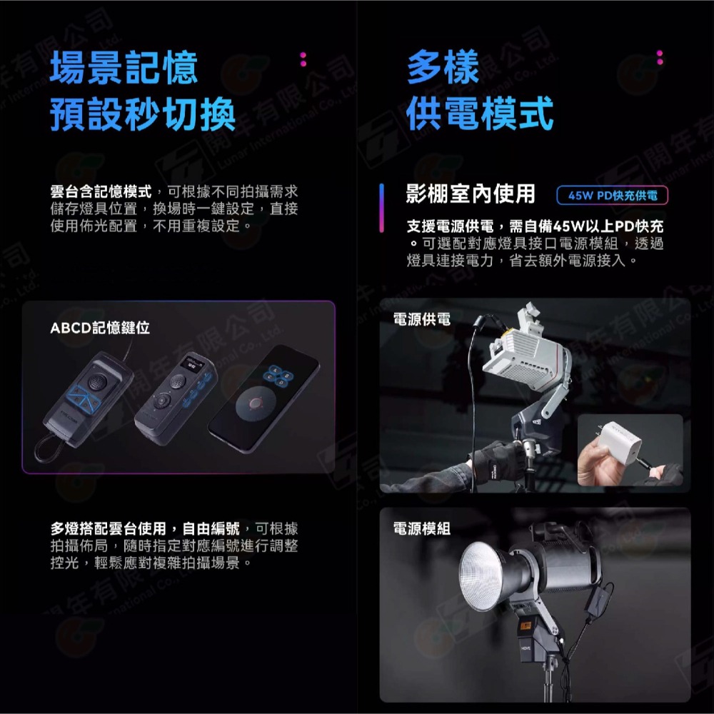 Ulanzi FALCAM Move遙 LightGo 保榮卡口燈具控制雲台 適用 棚燈 攝影燈 LA300 300C-細節圖4