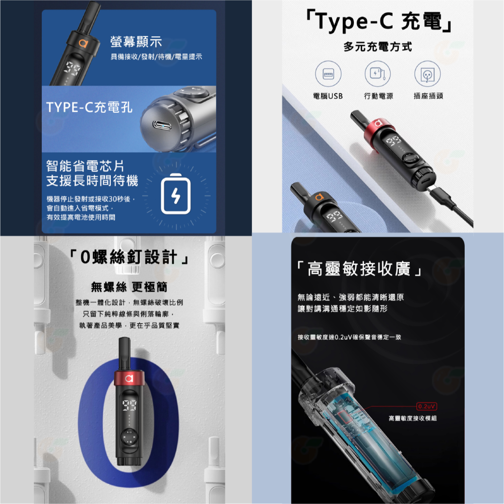 Anytalk FRS-K10 FRS-K11 免執照無線對講機 公司貨 耳掛式 觸控式PTT 口紅機 typeC 輕巧-細節圖7
