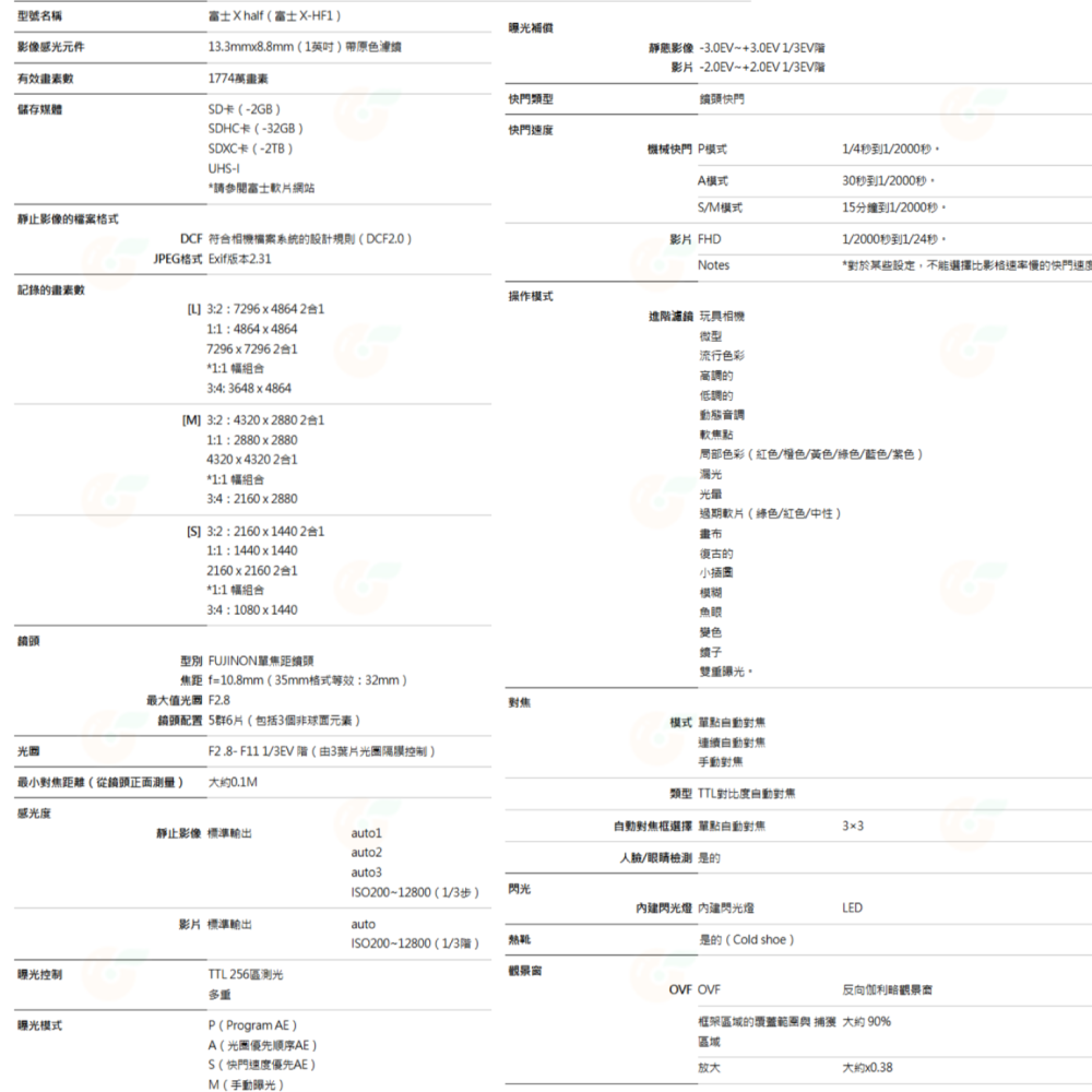 記憶卡套餐組 富士 FUJIFILM X-HF1 X half 半格數位相機 公司貨 直幅機 XHF1-細節圖10