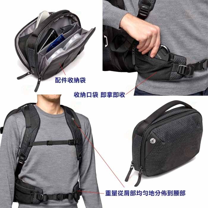 附防雨罩 收納袋 曼富圖 Manfrotto MB PL2-BP-FX-L FLEXLOADER 雙肩後背相機包 L-細節圖7