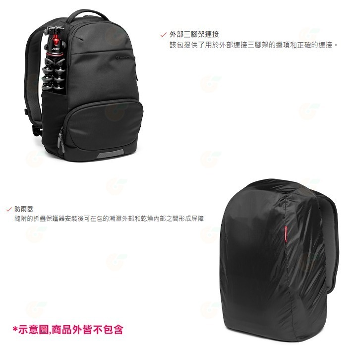 曼富圖 Manfrotto MB MA3-BP-A ACTIVE III 雙肩後背相機包 公司貨 可放單眼 鏡頭 腳架-細節圖5