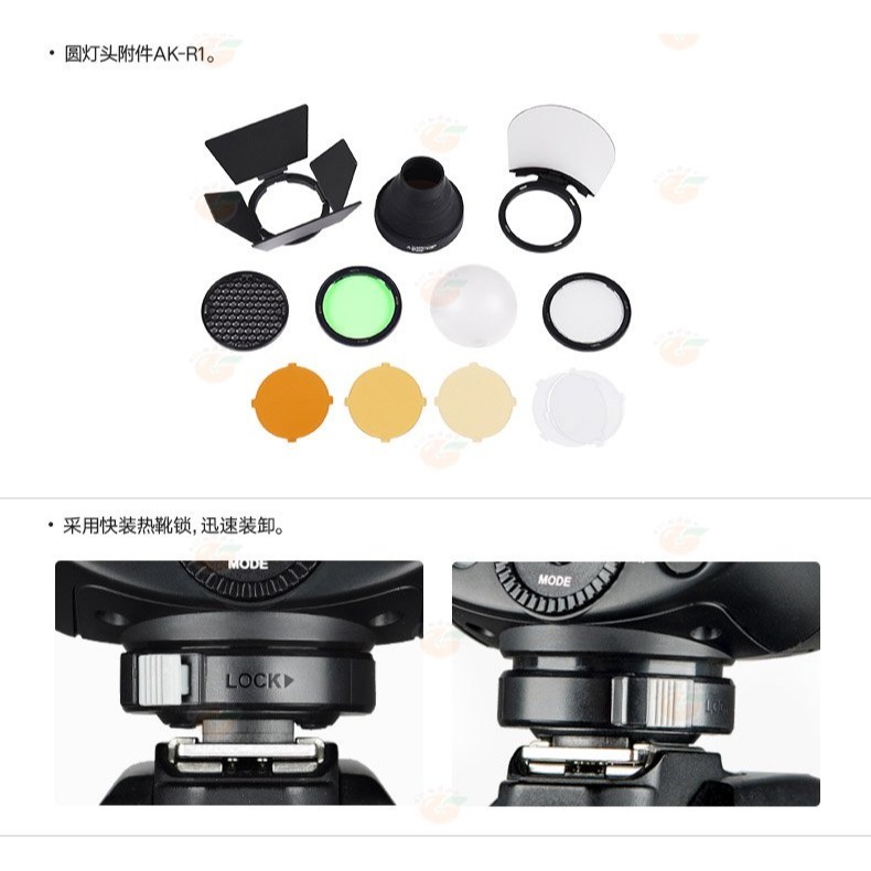 神牛 Godox V1 Kit 圓燈頭閃光燈 + AK-R1 套組 + X2T 引閃發射器 公司貨-細節圖6