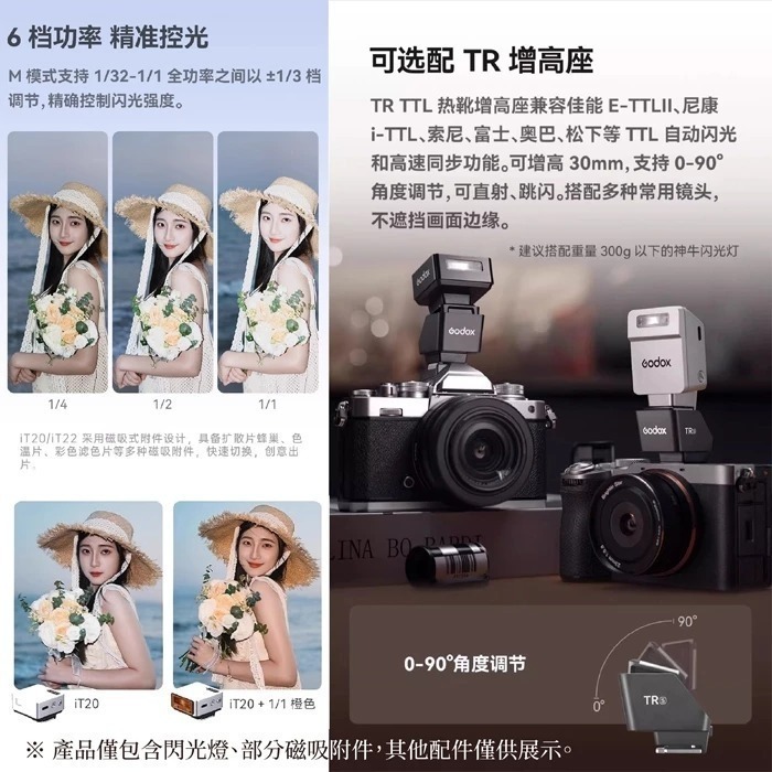 神牛 Godox IT20 迷你閃光燈 TTL 自動閃燈 適用 富士 Canon Sony Nikon Olympus-細節圖7