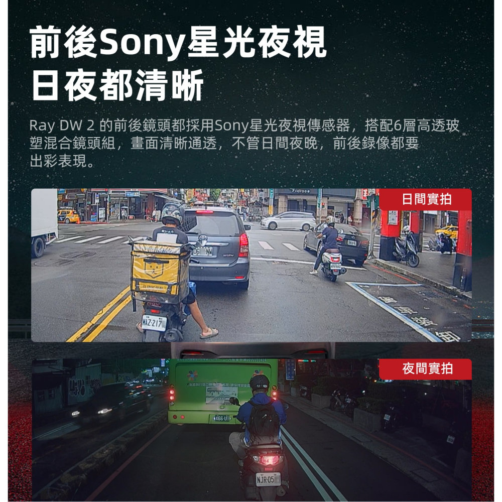 PAPAGO Ray DW2 2K+2K 行車紀錄器 前後雙Sony星光夜視分離式鏡頭 電子後視鏡 公司貨 GPS-細節圖5