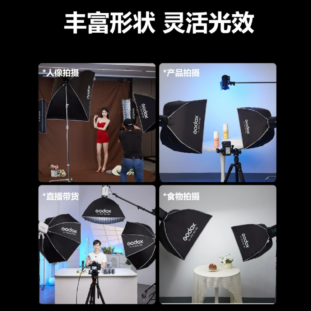 神牛 Godox UL-BOX-Octa-150 Octa-90 Octa-60 快拆傘式柔光箱 八角 保榮卡口 柔光罩-細節圖3