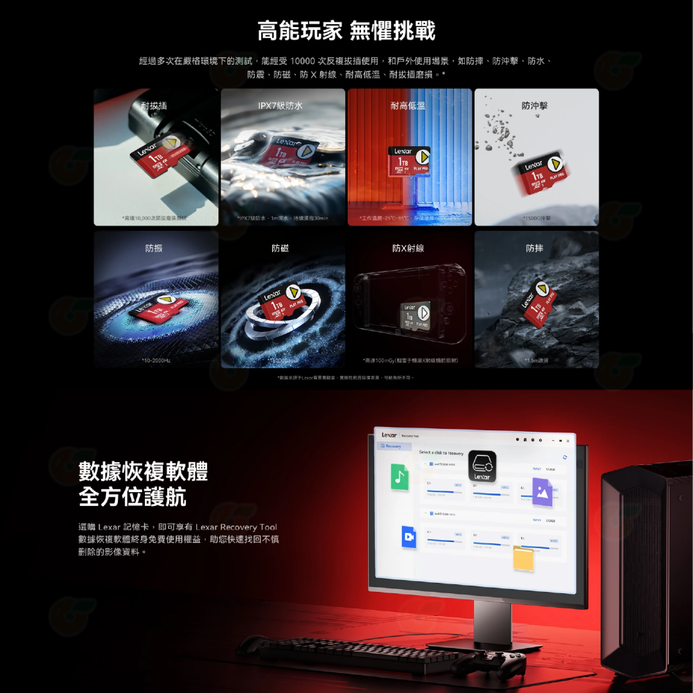 雷克沙 Lexar Play PRO microSDXC 256GB 記憶卡 256G 遊戲卡 NS2 Switch 2-細節圖7