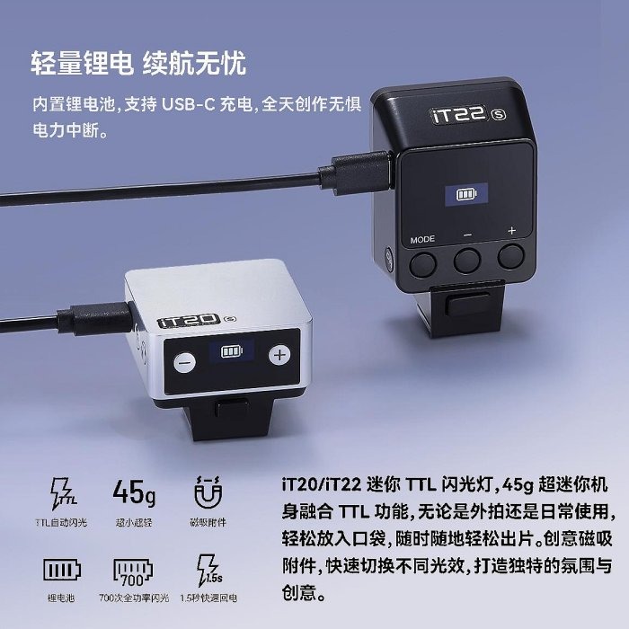 神牛 Godox IT22 迷你閃光燈 TTL 自動閃燈 適用 富士 Canon Sony Nikon Olympus-細節圖6