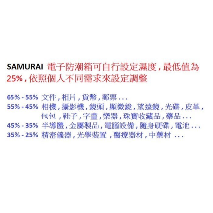 新武士 SAMURAI GP5-60L 電子 防潮箱 LCD 60公升 節電 5年保固 劉氏公司貨-細節圖5