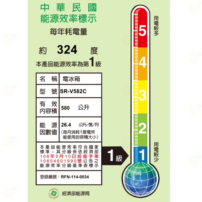 送好禮 含拆箱定位+舊機回收 台灣三洋 SANLUX SR-V582C -3°C微凍室變頻電冰箱 580L 一級能效-細節圖8