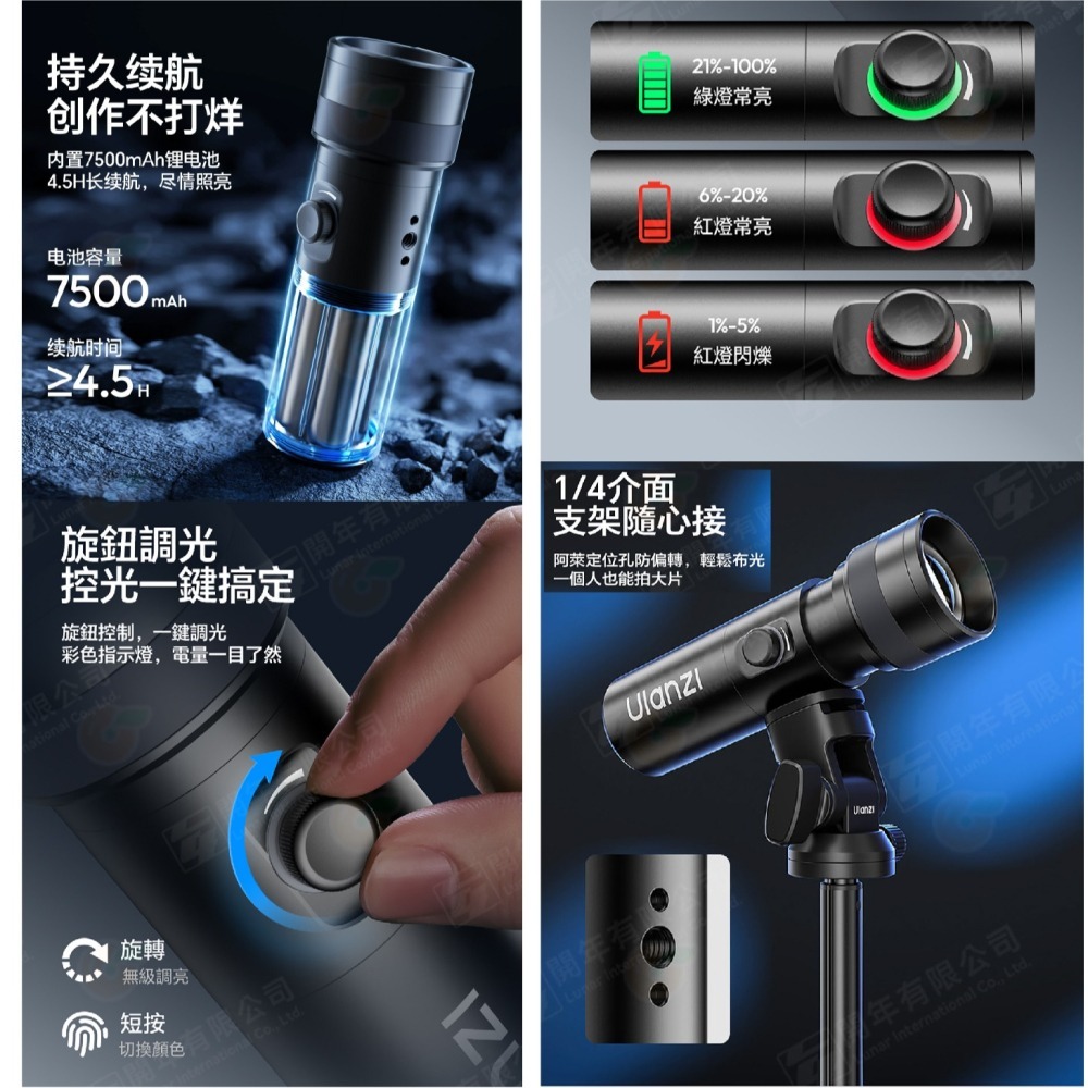 附造型投影片 Ulanzi L219A LM01 造影手電筒 四色RGB 可調焦 補光燈 攝影燈 造型燈 特效-細節圖5