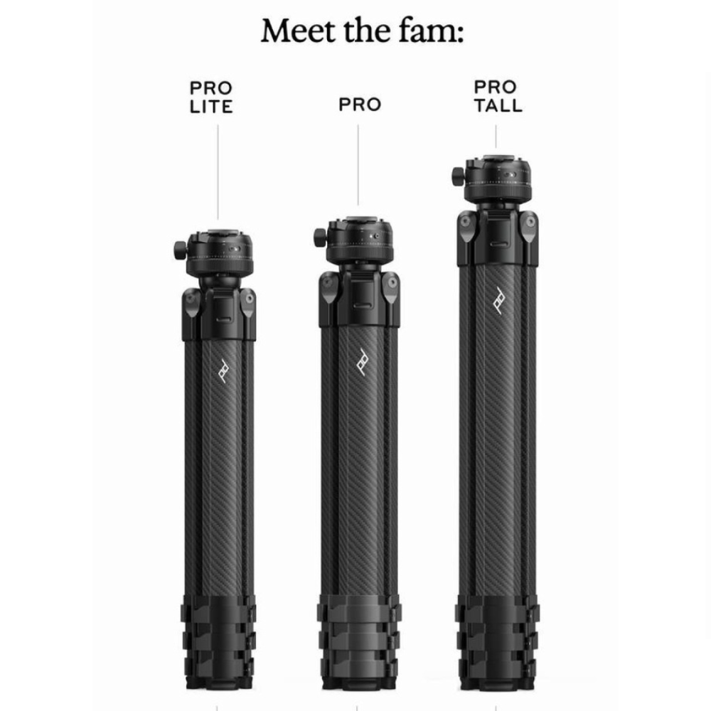 預購 Peak Design Pro Tall 腳架 三腳架 197cm 球型雲台 橫豎拍 中軸倒置 碳纖維 公司貨-細節圖4