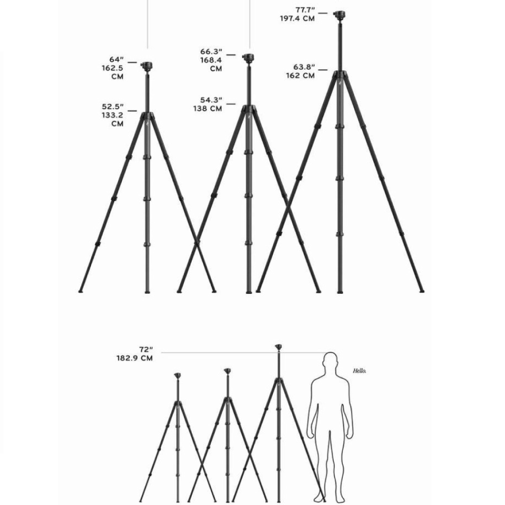 預購 Peak Design Pro Tall 腳架 三腳架 197cm 球型雲台 橫豎拍 中軸倒置 碳纖維 公司貨-細節圖6
