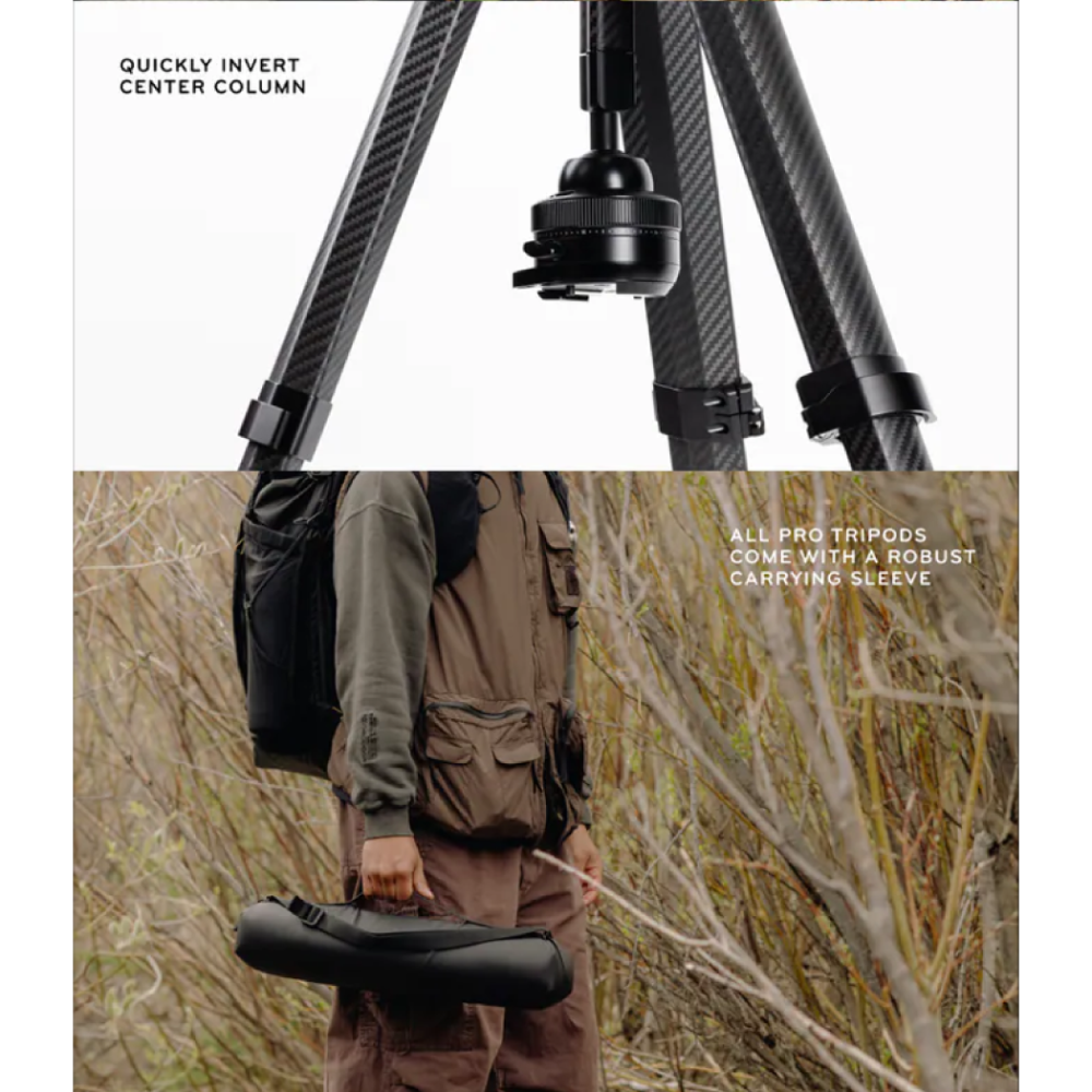 預購 Peak Design Pro Tall 腳架 三腳架 197cm 球型雲台 橫豎拍 中軸倒置 碳纖維 公司貨-細節圖11
