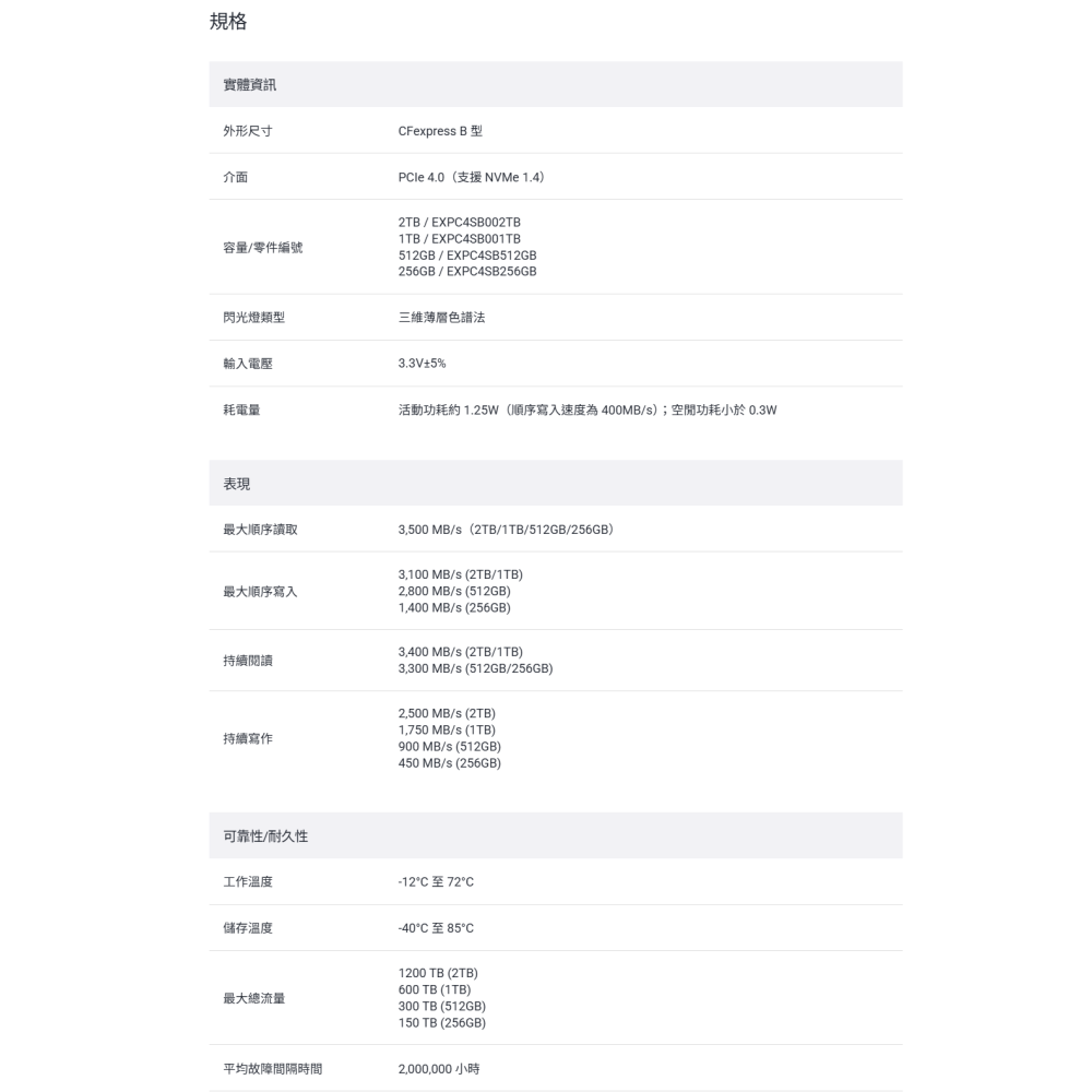 憶昇 Exascend Element Pro CFexpress 4.0 TypeB 256GB 高速記憶卡 256G-細節圖3