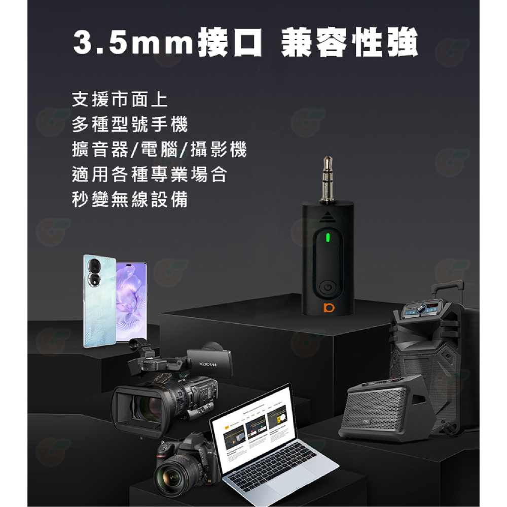 AnyTalk AT-520W-T 一對一 無線教學麥克風 3.5mm 手持式 頭戴式 適用 攝影機 導遊 老師 會議-細節圖7