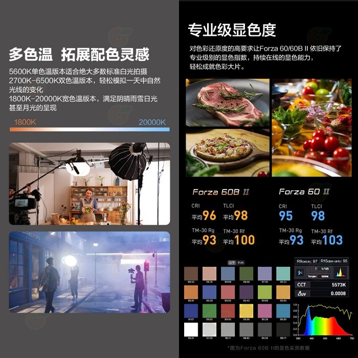 特價 南冠 南光 NANLITE Forza 60B II 二代 雙色 LED 聚光燈 正成公司貨 補光燈 持續燈 棚燈-細節圖4